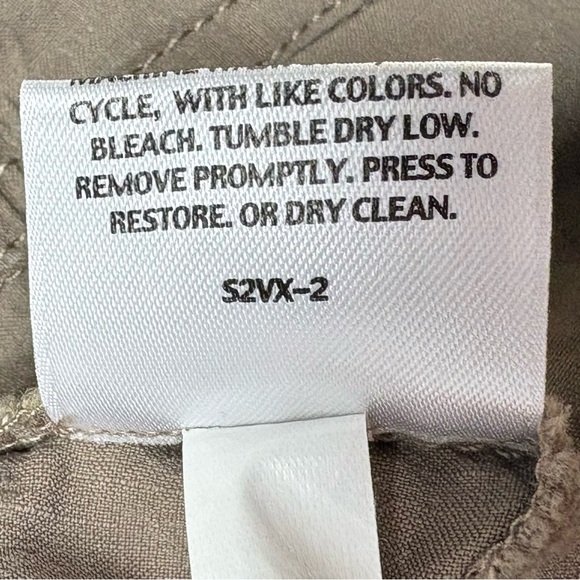 Eileen Fisher Linen Viscose Trouser Pant Size 6P Straight Leg Stretch Tan - Picture 12 of 12